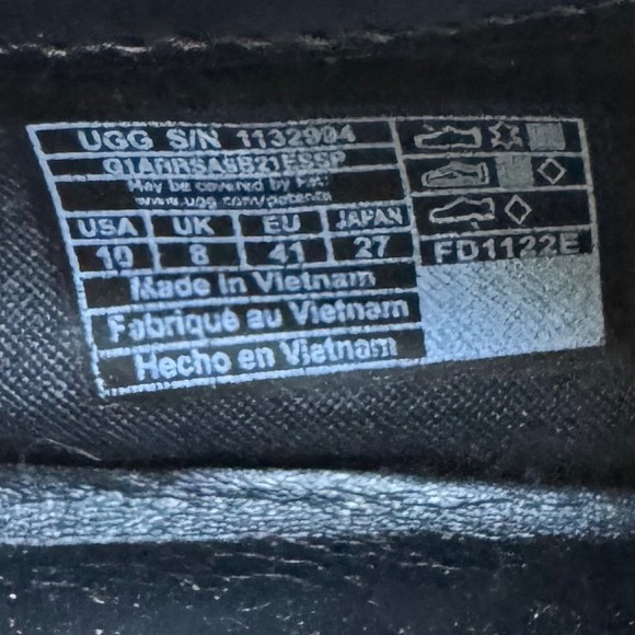 UGG Ashton white loafers slip Platform Lug Sole Buckle Accent  Size 10 Woman - Picture 7 of 7